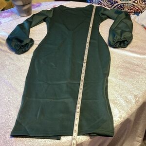 SHEIN Privé Solid Lantern Sleeve Bodycon Dress size XS new without tag